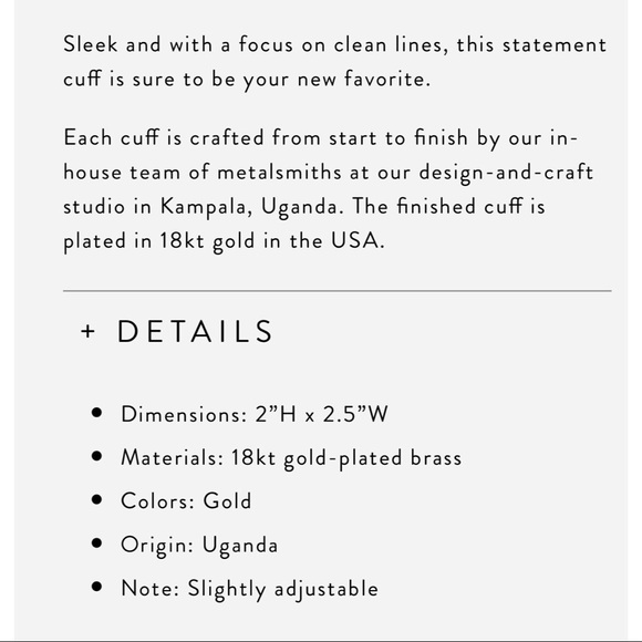 Rose & Fitzgerald Cuff Bracelet - Picture 2 of 5